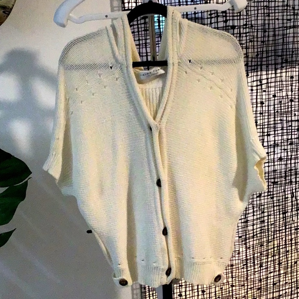 Trina Turk cotton/nylon sweater ! Very special! Never worn 💞 - Picture 1 of 6